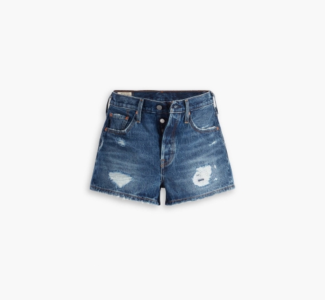 Женские джинсовые шорты 501 Levi's с рваными деталями 1159818438 (Синий 30)