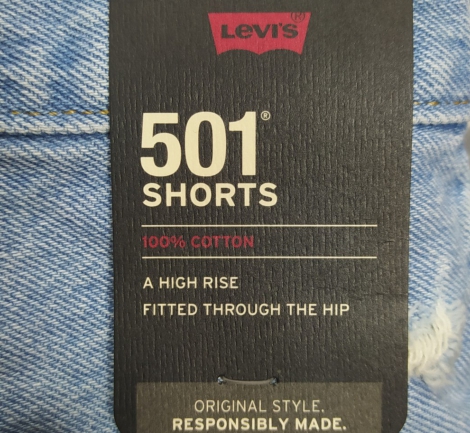 Женские джинсовые шорты Levi's 501 с рваными деталями 1159818189 (Голубой 31)