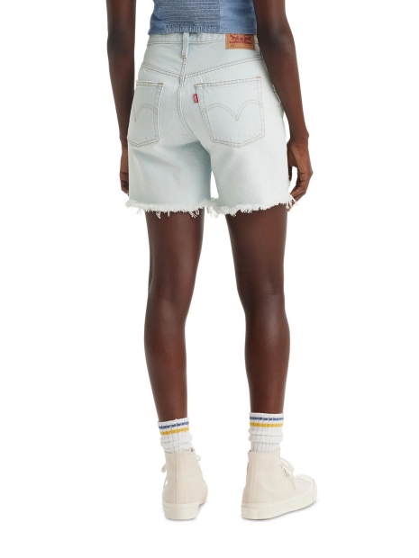 Женские джинсовые шорты Levi's 501 с рваными деталями 1159823587 (Голубой 24)