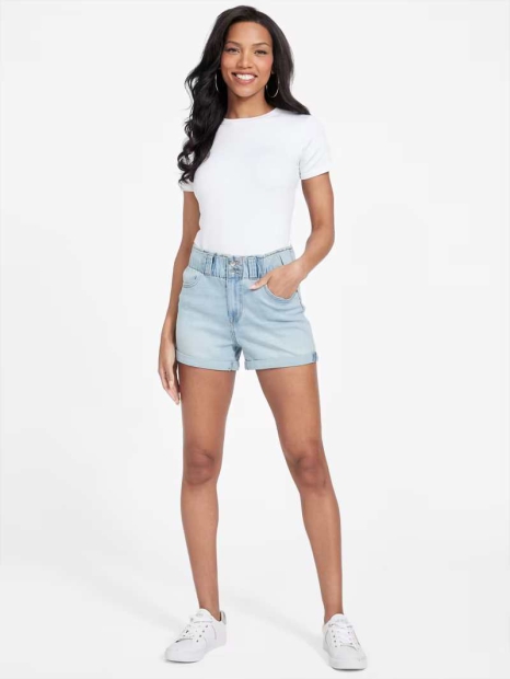 Женские джинсовые шорты Guess 1159829483 (Голубой 27)