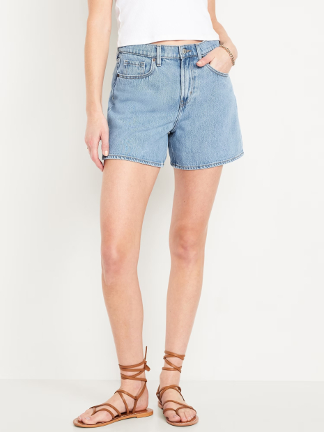 Джинсовые шорты Old Navy с высокой посадкой 1159836151 (Голубой 6)