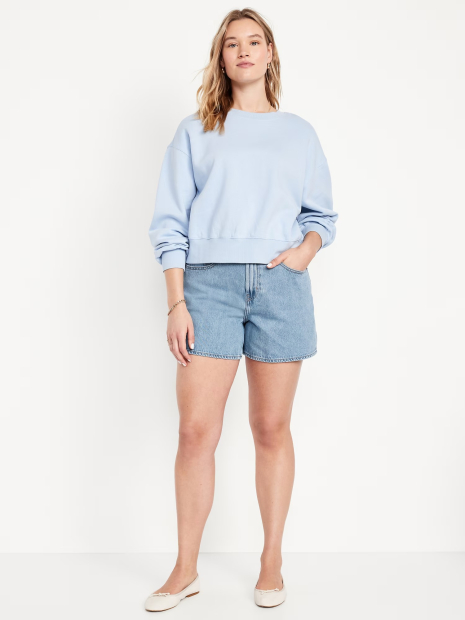 Джинсовые шорты Old Navy с высокой посадкой 1159836151 (Голубой 6)