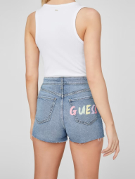 Женские джинсовые шорты Guess с логотипом 1159783664 (Синий, 26)