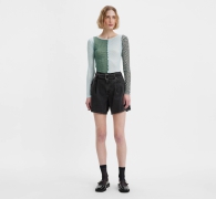 Женские джинсовые шорты Belted Baggy Levi's бегги 1159814730 (Черный 31)