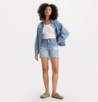 Женские джинсовые шорты 501 Levi's c необработанными краями 1159817830 (Голубой 28)