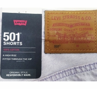 Женские джинсовые шорты Levi's 501 с высокой посадкой 1159818077 (Сиреневый 26)