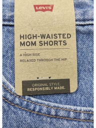 Женские джинсовые шорты  Mom Levi's с высокой посадкой 1159819558 (Голубой 29)