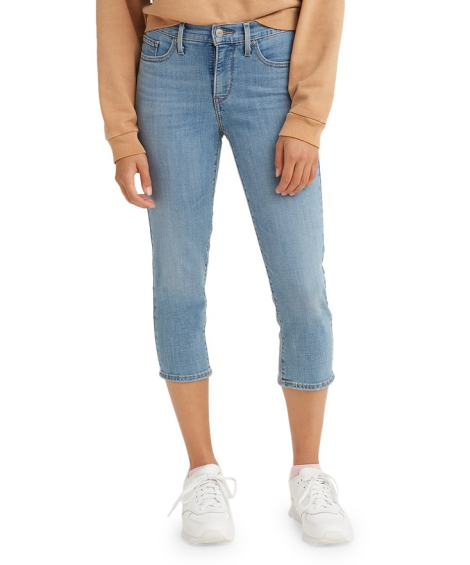 Укороченные женские джинсы скинни Levi's 1159775378 (Синий, 26)