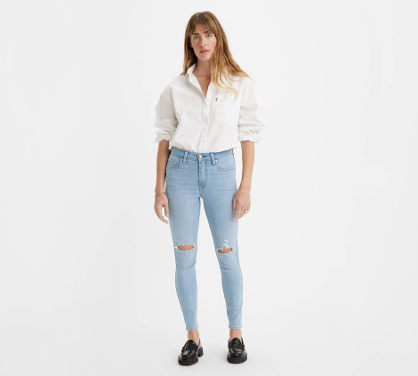 Женские джинсы скинни Levi's 1159791071 (Голубой, W27 L32)