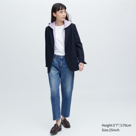 Женские джинсы-бойфренды Uniqlo 1159792352 (Синий, 34)