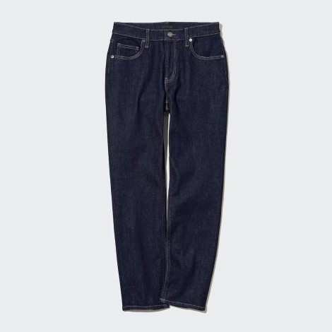 Вузькі прямі джинси стрейч Uniqlo 1159795886 (Білий/синій, 29)