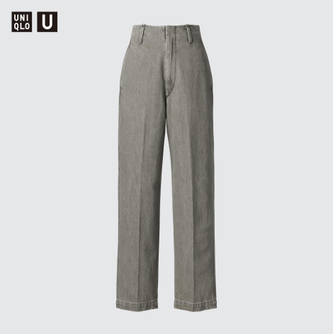 Жіночі прямі джинси Uniqlo 1159797665 (Сірий, 29)