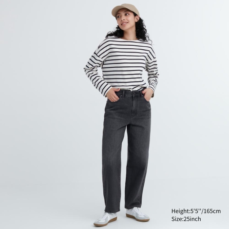 Широкі джинси Uniqlo 1159798647 (Сірий, 32)