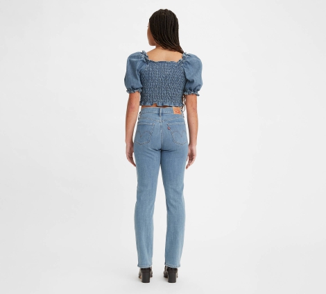 Жіночі класичні джинси Levi's 1159799044 (Білий/синій, 44)