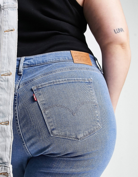 Жіночі джинси скінни Levi's 1159799785 (Білий/синій, 16W)