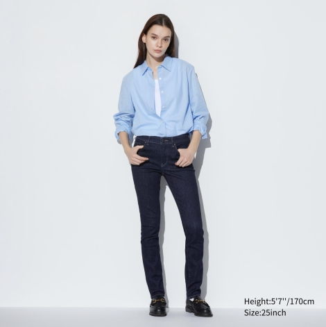 Женские джинсы ультрастрейч Uniqlo скинни 1159799948 (Синий, W34 L30)