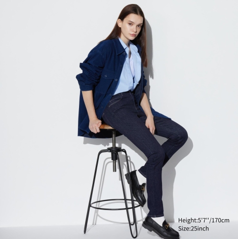 Женские джинсы ультрастрейч Uniqlo скинни 1159799948 (Синий, W34 L30)