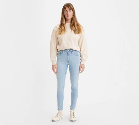 Женские джинсы скинни Levi's 721 с высокой посадкой 1159801426 (Синий, W26 L30)