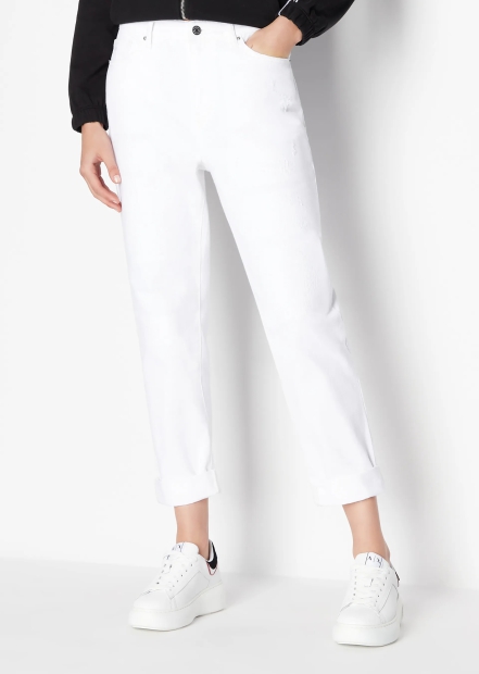 Жіночі джинси-бойфренди Armani Exchange 1159806018 (Білий, 33)
