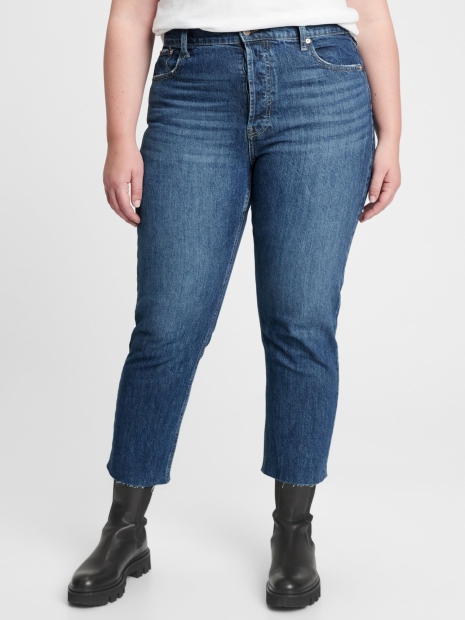 Жіночі джинси Gap з високою посадкою 1159807383 (Білий/синій, 34)