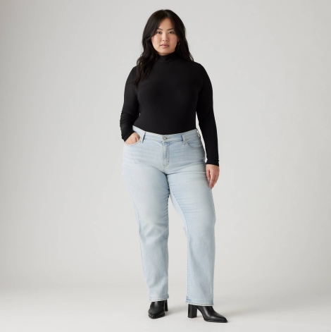 Жіночі прямі джинси Classic straight Levis Plus Size 1159814397 (Блакитний, 16W)