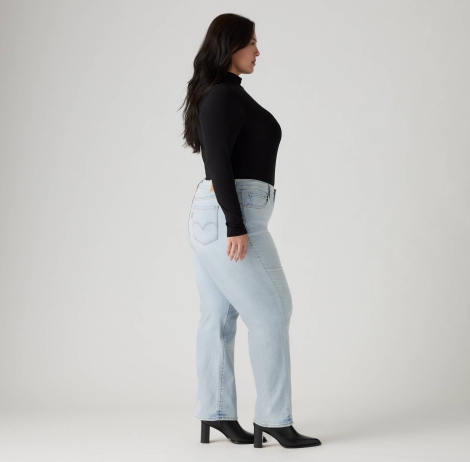 Женские прямые Classic straight джинсы Levis Plus Size 1159814397 (Голубой, 16W)