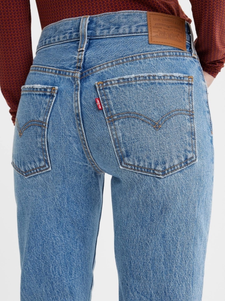 Жіночі прямі джинси Levis Middy Straight 1159815456  (Білий/синій W27 L31)