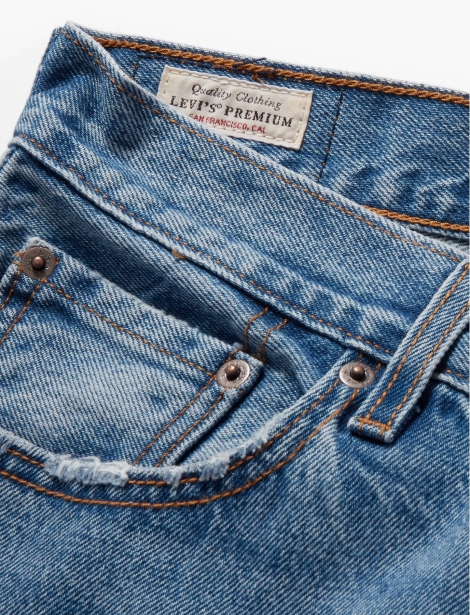 Жіночі прямі джинси Levis Middy Straight 1159815456  (Білий/синій W27 L31)