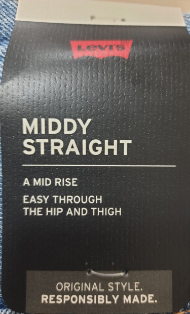 Жіночі прямі джинси Levis Middy Straight 1159815456  (Білий/синій W27 L31)