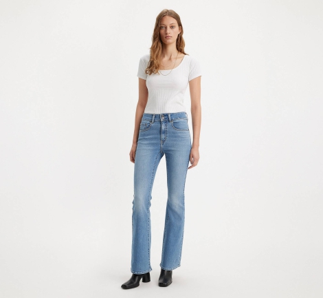 Жіночі джинси Levis 726 Western Flare 1159815471  (Білий/синій W33 L32)