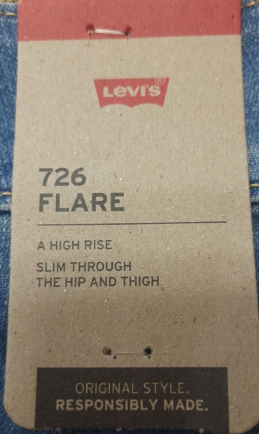 Жіночі джинси Levis 726 Western Flare 1159815471  (Білий/синій W33 L32)