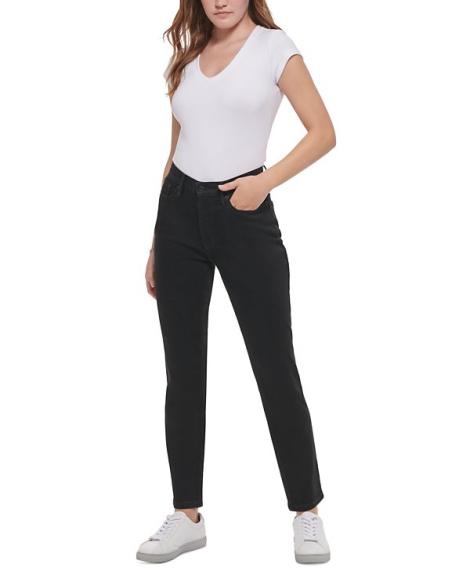 Женские джинсы Calvin Klein High Rise Slim Petite 1159815650 (Черный 28)