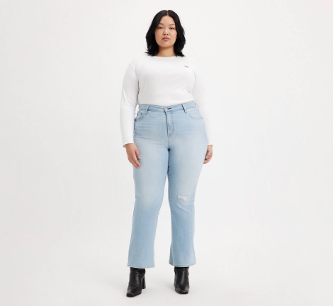 Женские джинсы Levis 725 Plus Size с высокой посадкой 1159815684 (Голубой 16W)