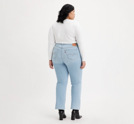 Женские джинсы Levis 725 Plus Size с высокой посадкой 1159815685 (Голубой 14W)