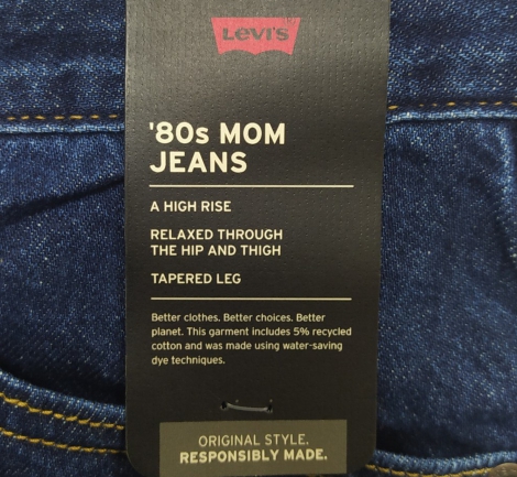 Женские джинсы Levi's 80s Mom 1159817723 (Синий W27 L30)