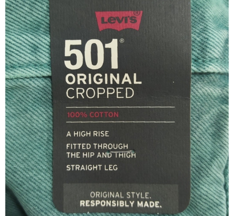 Стильные женские джинсы 501 Original Levi's 1159817831 (Зеленый W26 L26)