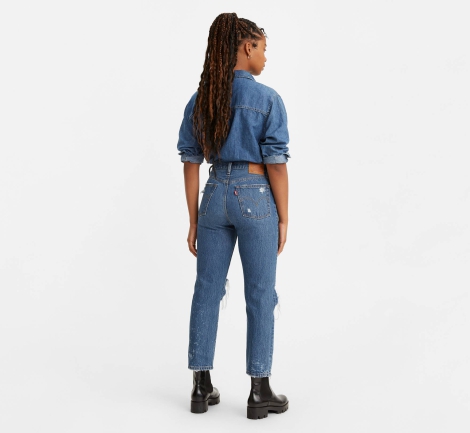 Стильные женские джинсы 501 Original Levi's 1159818106 (Синий W27 L26)