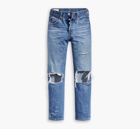 Стильные женские джинсы 501 Original Levi's 1159818106 (Синий W27 L26)