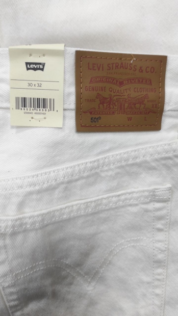 Женские джинсы Levi's 501 Original 1159818669 (Молочный W30 L32)