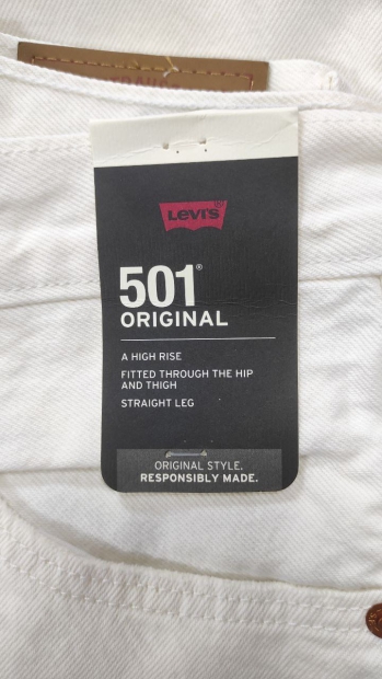 Женские джинсы Levi's 501 Original 1159818669 (Молочный W30 L32)