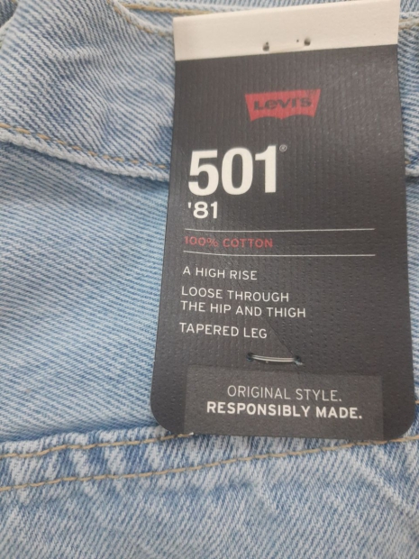 Жіночі джинси Levi&#39;s 501 &#39;81 1159819154 (Блакитний 18W)