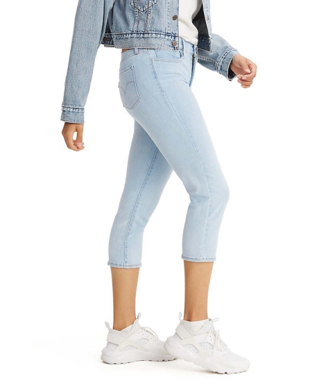 Укороченные женские джинсы скинни Levi's 1159822270 (Голубой 26)