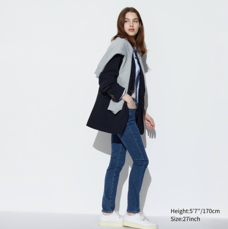 Жіночі джинси ультрастрейч Uniqlo скінні 1159822283 (Синій W28 L28)