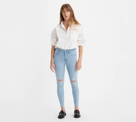 Жіночі джинси скінні Levi's 1159822488 (Блакитний W27 L32)