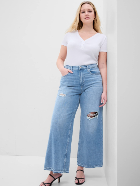 Женские джинсы Wide Leg Gap 1159832380 (Синий 34)