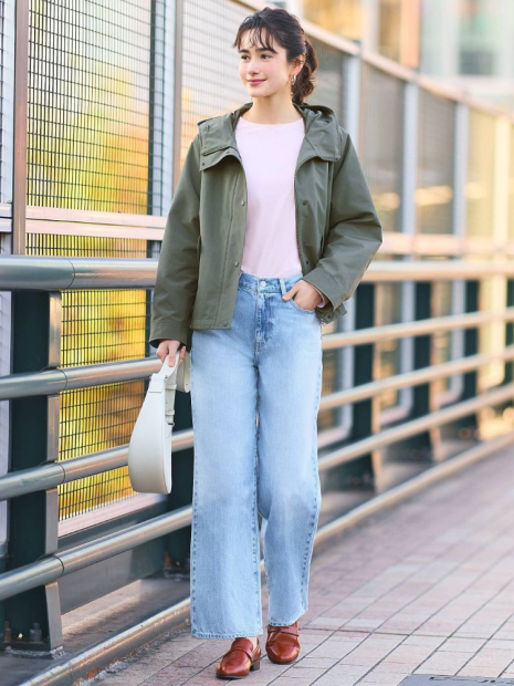Женские джинсы UNIQLO широкие 1159832471 (Голубой W28 L33)