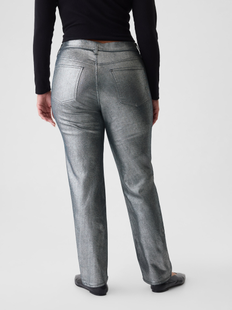 Женские блестящие джинсы Gap 1159835370 (Серебристый 29)