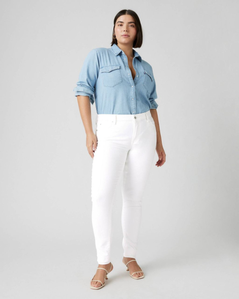 Женские джинсы Levi's 711 skinny 1159835559 (Белый W34 L30)