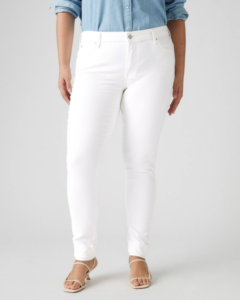 Женские джинсы Levi's 711 skinny 1159835559 (Белый W34 L30)