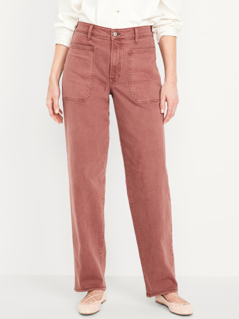 Женские джинсы Old Navy с накладными карманами 1159836146 (Розовый 6)